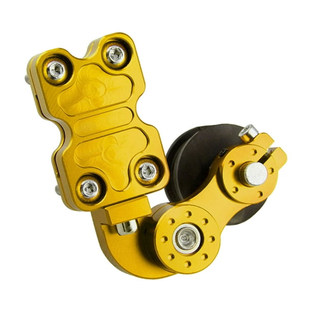 Adjuster Chain Tensioner Yellow Roller for Motorcycle Chopper ATV Pit Bike